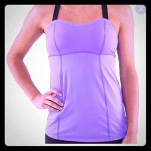 Lululemon Run Catch Me Tank Top: Purple & Black